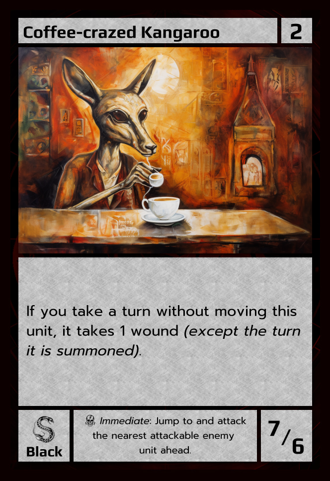 Coffee-crazed Kangaroo