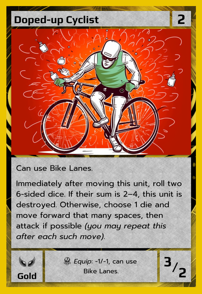 Doped-up Cyclist
