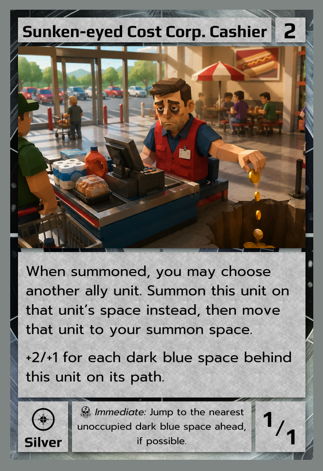 Sunken-eyed Cost Corp Cashier