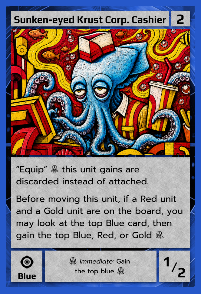 Sunken-eyed Krust Corp. Cashier